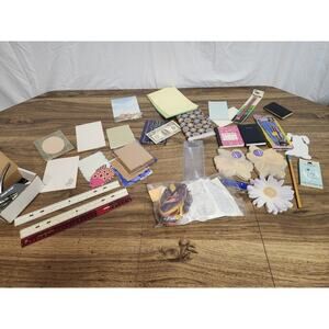 Large Lot Of Vintage Office Supplies Pedigree Pencils Stamp-ever Rulers Notepads
